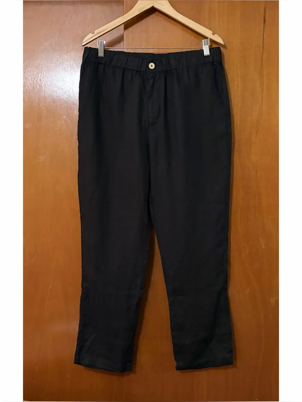 Quince Men’s 100% European Linen Pants Black